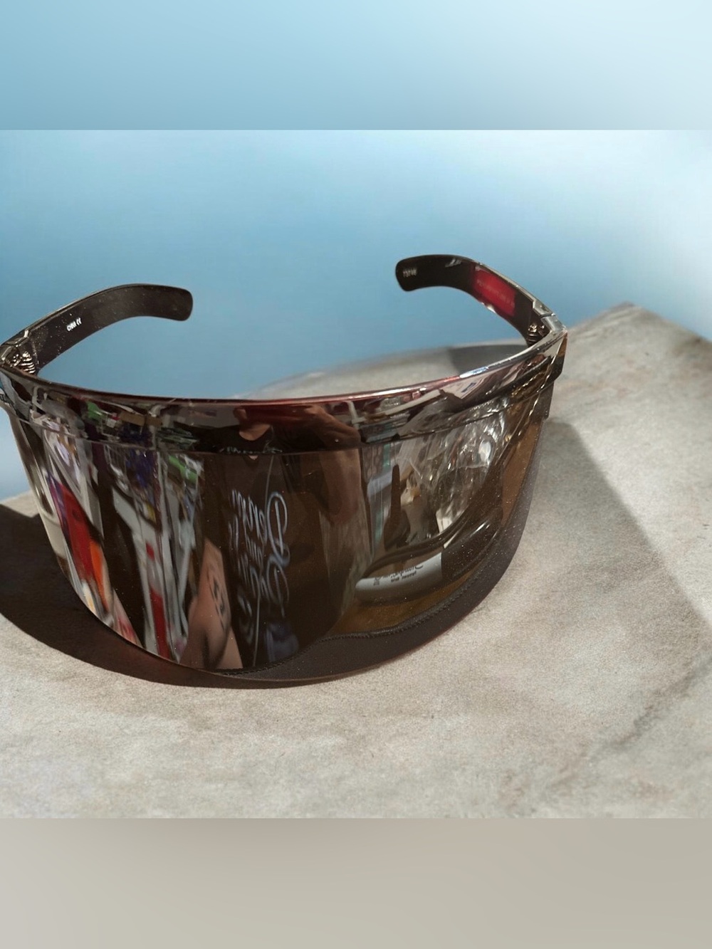 Wraparound Shield Sunglasses in Brown Tint
S57